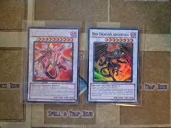 YUGIOH MAJESTIC RED DRAGON SECRET NM + RED DRAGON ARCHFIEND CT07 SUPER LIMIT VLP - Image 3