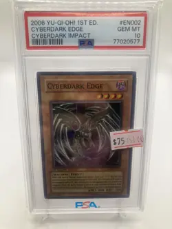 Yu-Gi-Oh! Cyberdark Edge 1st Cyberdark Impact CDIP-EN002 Super Rare PSA 10 - Image 1