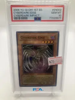 Yu-Gi-Oh! Cyberdark Edge 1st Cyberdark Impact CDIP-EN002 Super Rare PSA 10 - Image 2