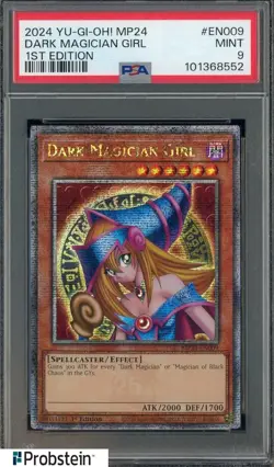 2024 Yu-Gi-Oh! MP24 1st Edition #EN009 Dark Magician Girl PSA 9 MINT - Image 1
