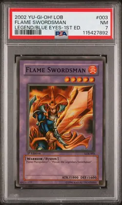 Flame Swordsman LOB-003 The Legend of Blue Eyes White Dragon 1st Edition - Image 1