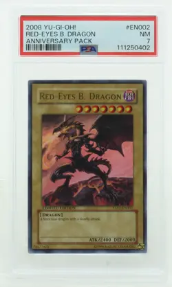 Yu-Gi-Oh! Anniversary Red-Eyes B. Dragon 2008 YAP1-EN002 Limited Edition PSA 7 - Image 3