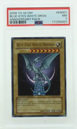 Yu-Gi-Oh! Anniversary Blue-Eyes White Dragon 2008 YAP1-EN001 Limited PSA 7 - Image 3