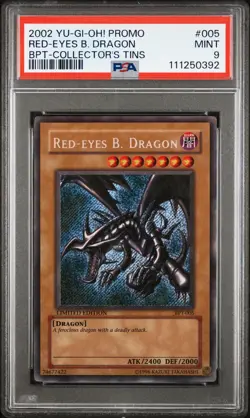 Yu-Gi-Oh! Collectors Tins Red-Eyes B. Dragon 2002 BPT-005 Limited Edition PSA 9 - Image 1