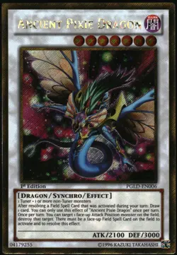 Yu-Gi-Oh! - Ancient Pixie Dragon 2014 PGLD-EN006 Gold Secret Rare 1st Edition - Image 3