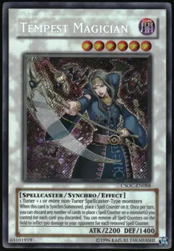 Yu-Gi-Oh! - Tempest Magician 2008 CSOC-EN088 Secret Rare Unlimited - Image 1