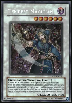 Yu-Gi-Oh! - Tempest Magician 2008 CSOC-EN088 Secret Rare Unlimited - Image 3