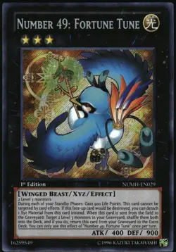 Yu-Gi-Oh! - Number 49: Fortune Tune 2013 NUMH-EN029 Secret Rare 1st Edition - Image 3