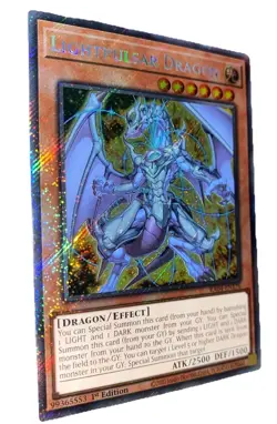 YUGIOH Lightpulsar Dragon RA04-EN176 Platinum Secret Rare 1st Ed NM - Image 1