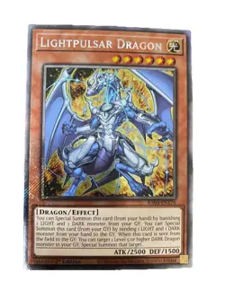 YUGIOH Lightpulsar Dragon RA04-EN176 Platinum Secret Rare 1st Ed NM - Image 2