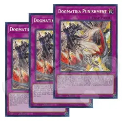 Yugioh - Dogmatika Punishment x 3 - 1st Edition Secret Rare NM - Free Holo Card - Image 2
