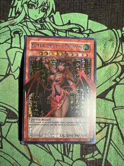 Slifer The Sky Dragon Girl Egyptian God Cards ACG Waifu Card Holo Anime Yugioh - Image 6