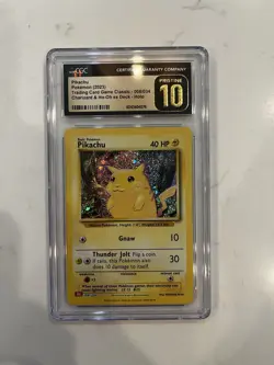 CGC PRISTINE 10 Pikachu CLC 008/034 PokÃ©mon Card GRADED - Image 1