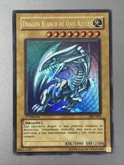 Dragón Blanco De Ojos Azules BIK-S001 1a Edición Spanish Ultra Rare 1st LP - Image 1