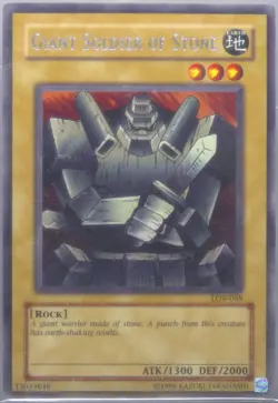 2002 YU-GI-OH LOB-068 LEGEND BLUE EYES WHITE DRAGON GIANT SOLDIER STONE PSA 9 - Image 3