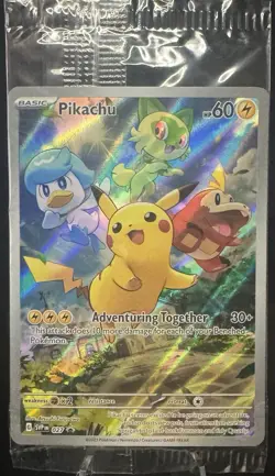 PokÃ©mon TCG SVP027 (SEALED) Pikachu Holo Promo Card - Image 1