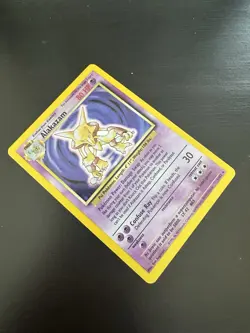 Alakazam Holo 1/102 Base Set â€“ NM Vintage PokÃ©mon Card - Image 3