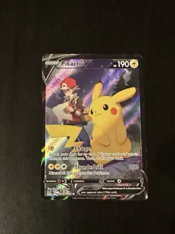 PokÃ©mon TCG Pikachu v Trainer Gallery TG16/TG30 Lost Origin Full Art Holo Card - Image 2