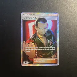Giovanni's Exile 67/68 Hidden Fates Pokemon Card Ultra Rare Full Art Near Mint  - Image 1
