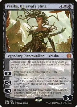 Vraska, Betrayal's Sting NON-foil Phyrexia: All Will Be One Mythic #115 NM MTG - Image 1