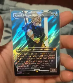 MTG Final Fantasy Cloud Midgar Mercenary Borderless Surge Foil 0520 + See Pics - Image 3