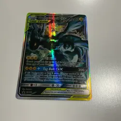 POKEMON SM BLACK STAR TAG TEAM TINS FULL ART/PIKACHU & ZEKROM GX Custom Fan Art - Image 1