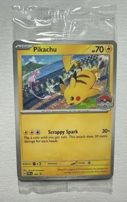 Pokemon TCG Pikachu SVP 190 2024 World Championships Sealed Promo Stamped - Image 1