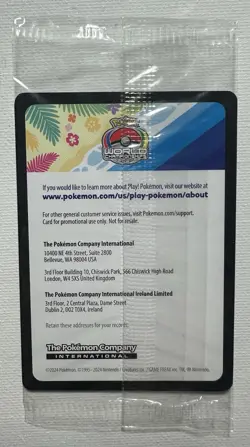 Pokemon TCG Pikachu SVP 190 2024 World Championships Sealed Promo Stamped - Image 2