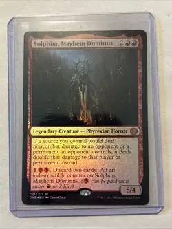 MTG Magic the Gathering Card LP - Solphim Mayhem Dominus FOIL - Image 1