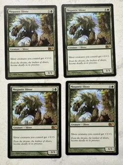 Magic the Gathering MTG Megantic Sliver Play Set Of 4 Cards - Image 1
