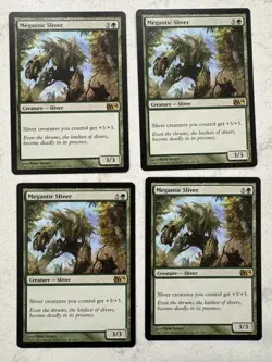 Magic the Gathering MTG Megantic Sliver Play Set Of 4 Cards - Image 2
