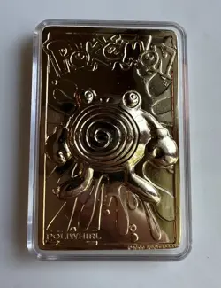 Pokémon 1999 23k Gold Plated Trading Card Burger King Promo #61 Poliwhirl - Image 1