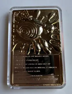 Pokémon 1999 23k Gold Plated Trading Card Burger King Promo #61 Poliwhirl - Image 2