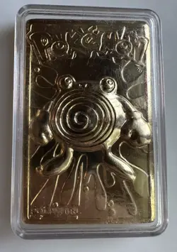 Pokémon 1999 23k Gold Plated Trading Card Burger King Promo #61 Poliwhirl - Image 3