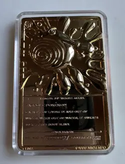 Pokémon 1999 23k Gold Plated Trading Card Burger King Promo #61 Poliwhirl - Image 5