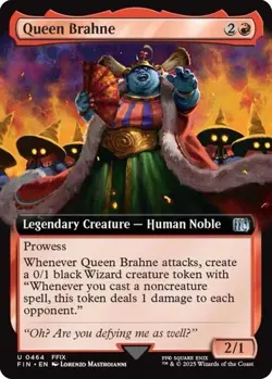 464 Queen Brahne (Extended Art) Final Fantasy NM Card MTG FIN - Image 1