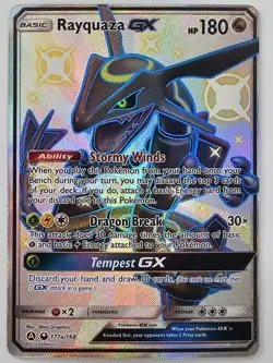 Rayquaza 177a/168 Hidden Fates Promo Shiny Full Art Near Mint Pokemon Card - Image 3