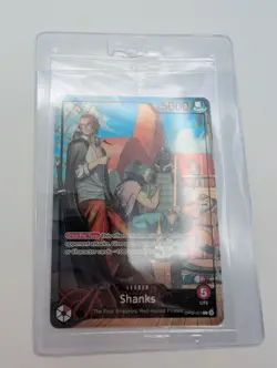 One Piece TCG Shanks Leader PSA Promo Card Exclusive OP09-001 Sealed w/protector - Image 1