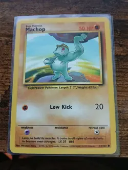 MACHOP - 52/102 - Base Set - Pokemon Card - LP - Image 1