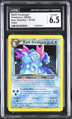 2002 Pokemon Neo Destiny Holo Feraligatr #5 CGC 6.5 psa - Image 1