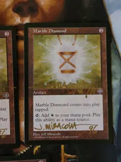 Marble Diamond (x3) - Mirage - MTG Magic - Signed by Artist and dated 1996/1998 - Image 4