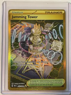 Pokemon Destined Rivals Jamming Tower Hyper Rare Card 243/182 Near Mint NM - Image 1