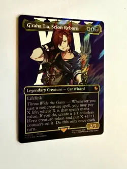 G'raha Tia, Scion Reborn - Borderless - SURGE FOIL - NM/M - Final Fantasy MTG - Image 1
