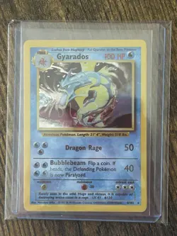 Gyarados 6/102 Holo Rare Base Set WOTC Pokemon Card HP - Image 1