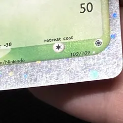 Scyther ex 102/109 Ruby and Sapphire Holo Rare (Has Small Crease) Vintage Card - Image 8