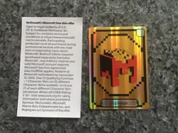 McDonald’s Minecraft Fry Helmet Skin Video Game Code Only No Card - Image 3