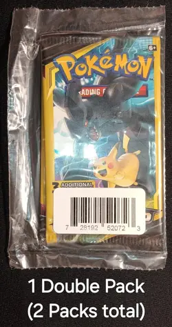 1 Double Pack Pokemon SM Team Up 3-card 2 Mini Booster Packs New Pikachu Zekrom - Image 1