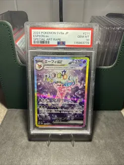 Pokémon Espeon EX 211/187 Terastal Festival SAR Holo Card Japanese PSA 10 - Image 1