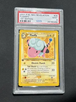 PSA 9 MINT 2001 POKEMON NEO REVELATION SET 1ST EDITION FLAAFFY CARD 28/64 - Image 3