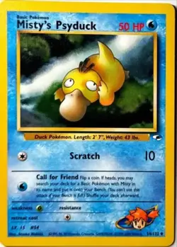 Misty's Psyduck 54/132 (NM) Gym Heroes Unlimited - Pokemon Card - Image 1
